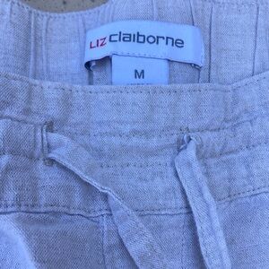 Liz Claiborne Gray Linen Pants